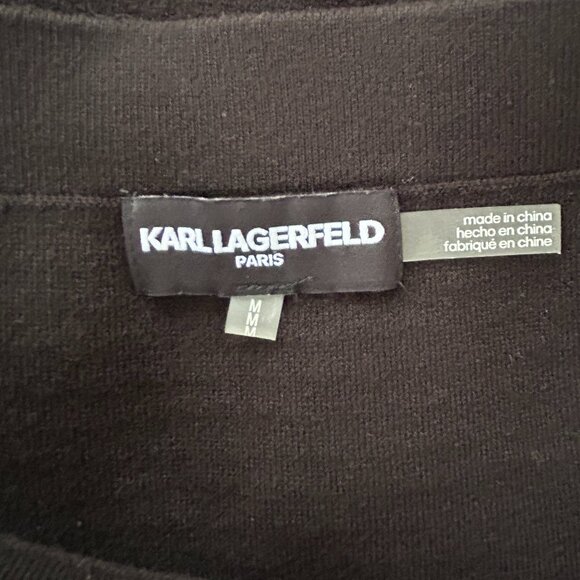 Karl Lagerfeld Chic Comfy Black Pencil Knit Skirt – Medium - Picture 2 of 8